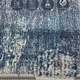 OBSESSIONS Blue & Beige Printed Rectangular Bedside Runners image 2