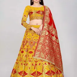 DIVASTRI Semi-Stitched Lehenga & Unstitched Blouse With Dupatta-picture-36