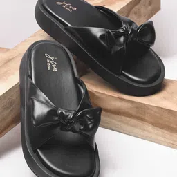 JM Looks Women Open Toe Flats with Bows-image-36