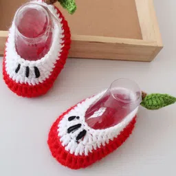Woonie Unisex Kids Crochet Apple Booties-image-43