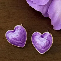 SZN Korean Artificial Stones Studded Heart Shaped Studs-13