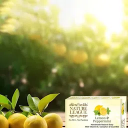 NATURE LEAGUE Set Of 14 Lemon & Peppermint Skin Nourishing Soap - 100 g Each-34