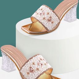 HUNYZA FOOTWEAR Embellished Party Block Mules-picture-32