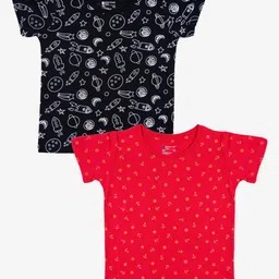 Bodycare Boys Pack Of 2 Conversational Printed Round Neck Cotton T-shirts-50