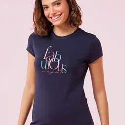 Enamor Graphic Printed Short Sleeve Crew Neck Stretch Lounge T-Shirt-picture-24