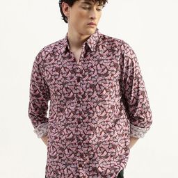United Colors of Benetton Men Classic Spread Collar Floral Printed Cotton Casual Shirt-image-22