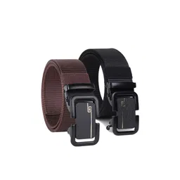 SHOPGLOBAL Men Pack Of 2 Woven Design Belt-picture-38
