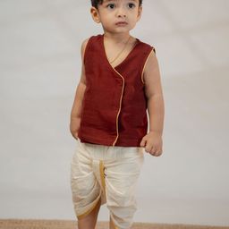 MIRALI Boys Pure Cotton Top with Dhoti Pants-image-59