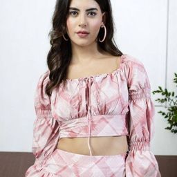 OOMPH! FACTOR Women Floral Print Bell Sleeve Crepe Crop Top-picture-56