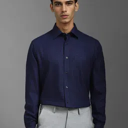 Louis Philippe Pure Cotton Classic Opaque Checked Formal Shirt-picture-47
