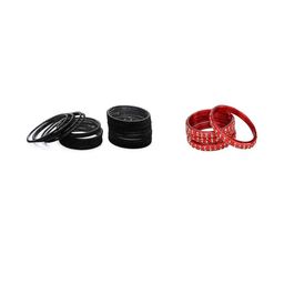 Somil Classic Combo Glass Bangles | Simple Chudi Set For Women & Girls | Daily Use & Special Occasions, Combo Of 2 Set, Black, Red-picture-36