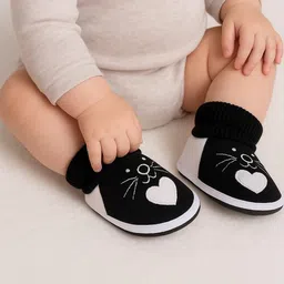 ONFEET Kids-Unisex Black Cotton Booties-picture-12