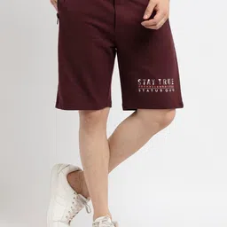Status Quo Men Cotton Typography Printed Regular Fit Shorts-picture-18