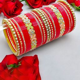 VICONO Set Of 38 American Diamond-Studded Bangles-image-78