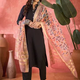 Sangria Abstract Woven Design Dupatta-image-54