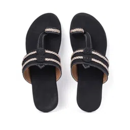 Saagah Women Printed Open Toe Flats with Bows-1