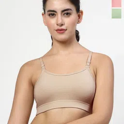 LILY stropsazil Pack Of 3 Full Coverage Seamless Non Padded Sports Bra-50