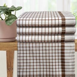 Athom Living Brown & White 4 Printed Cotton 210 GSM Bath Towel-image-41