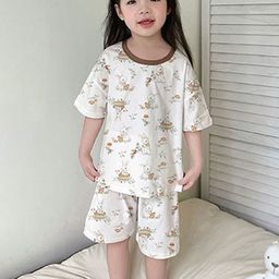 StyleCast x Revolte Girls Printed T-shirt & Shorts Night Suit-image-98