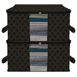 Kuber Industries Black 2 Pieces Regular Multi-Utility Organisers-12