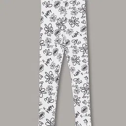 Fame Forever by Lifestyle Girls Printed Pure Cotton Mid-Rise Ankle-Length Leggings-picture-27