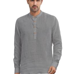 BHUVIKOO Men Grey Kurtas-picture-3