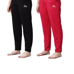 Pack of 2 Women Cotton Relax Fit Pyjama-image-80