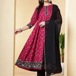 Anouk Women Ethnic Motifs Printed Regular Kurta with Trousers & With Dupatta-picture-42