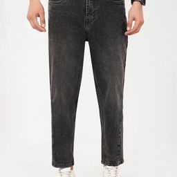MEGHZ Men Cropped High-Rise Heavy Fade Stretchable Jeans-image-32