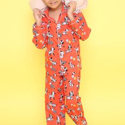 Knitting Doodles Unisex Kids Printed Night suit-image-18