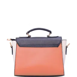 MABEE PU Structured Satchel with Bow Detail image 5