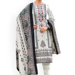 DRAVINAM Trends Floral Printed Pure Cotton Unstitched Dress Material-image-85
