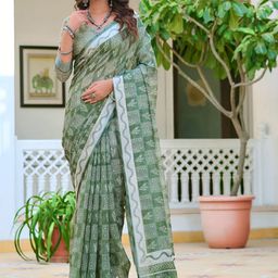 Moda Rapido Block Print Saree-24