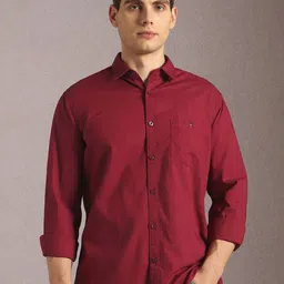Louis Philippe Jeans Spread Collar Cotton Slim Fit Shirt-picture-2