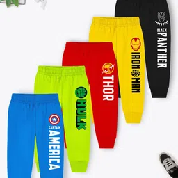 Marvel by Miss and Chief Boys Pack Of 5 Avengers Printed Joggers-image-26