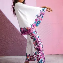 Dash and Dot Floral Printed Kaftan Top With Trouser image 2
