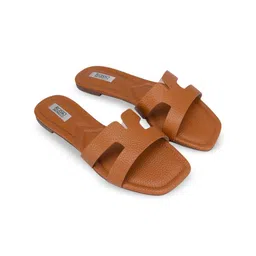 ROSSO BRUNELLO Women Colourblocked Open Toe Flats with Buckles-picture-1