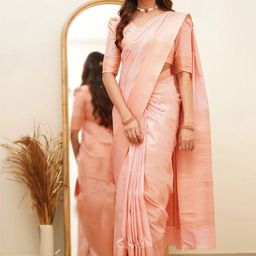 bigben textile Woven Design Zari Silk Blend Banarasi Saree-image-44