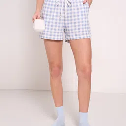 Dreamz by Pantaloons Women Checked Lounge Shorts-picture-16