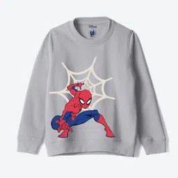 YK Marvel Boys Spider-man Character Printed Sweatshirt-4