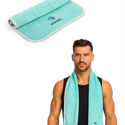 WiseLife Sea Green Microfibre Face Towel-10