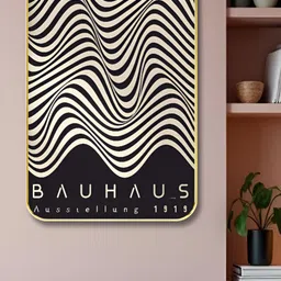 SAF White & Black Bauhaus Printed Wooden Wall Art-picture-58