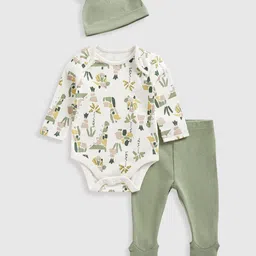 mothercare Boys Pack Of 3 Pure Cotton Baby Apparel Gift Set-78