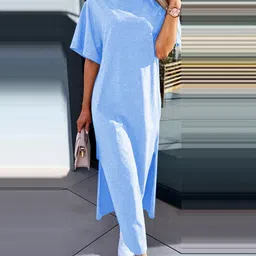 HERE&NOW Women Solid A-Line Dress-image-78