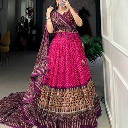 ZIBLON Printed Ready to Wear Lehenga & Blouse With Dupatta-image-68