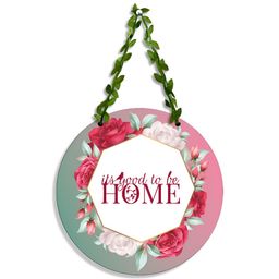 SEHAZ ARTWORKS Pink & Green Printed Wall Hanging-image-24