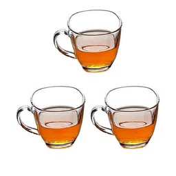 Somil Clear Glass Coffee & Tea Cup / Mug (100 Ml), Enjoy Your Drink in Style, 6.7 X 9 X 6.5 Cm, Pack of 3-image-76