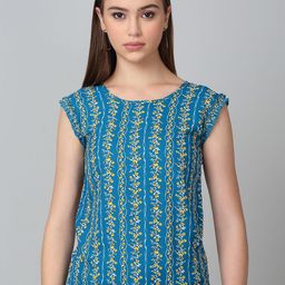 Dressitude Floral Print Crepe Top-image-65