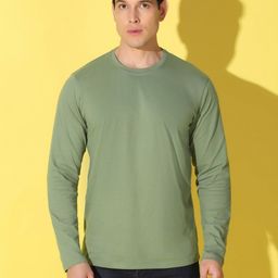 WOOSTRO Men Solid Round Neck Cotton Slim Fit T-shirt-image-22