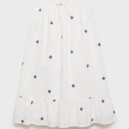 Mango Kids Kids Girls Embroidered Detail Skirt-image-27
